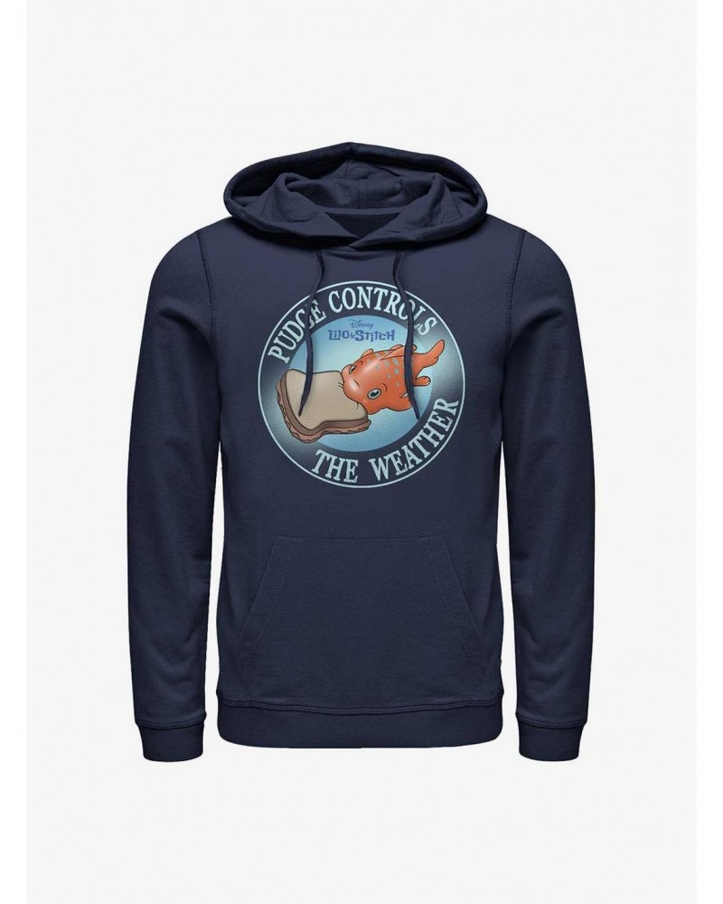 Disney Lilo & Stitch Pudge Controls The Weather Hoodie $19.76 Hoodies