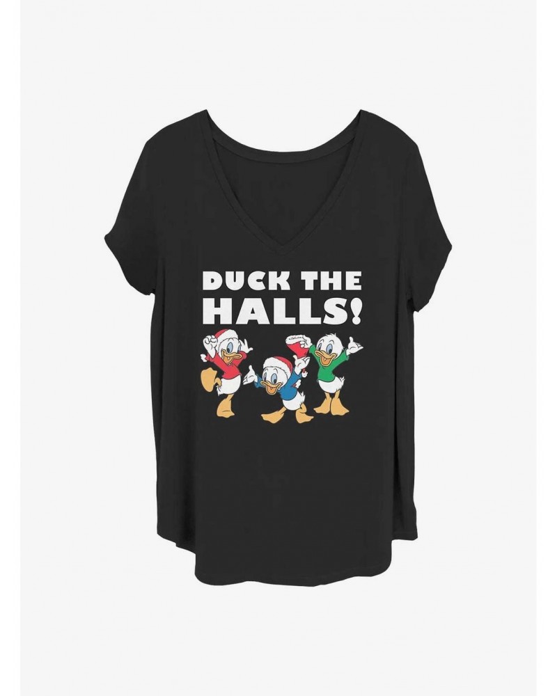 Disney Donald Duck Duck The Halls Girls T-Shirt Plus Size $10.40 T-Shirts