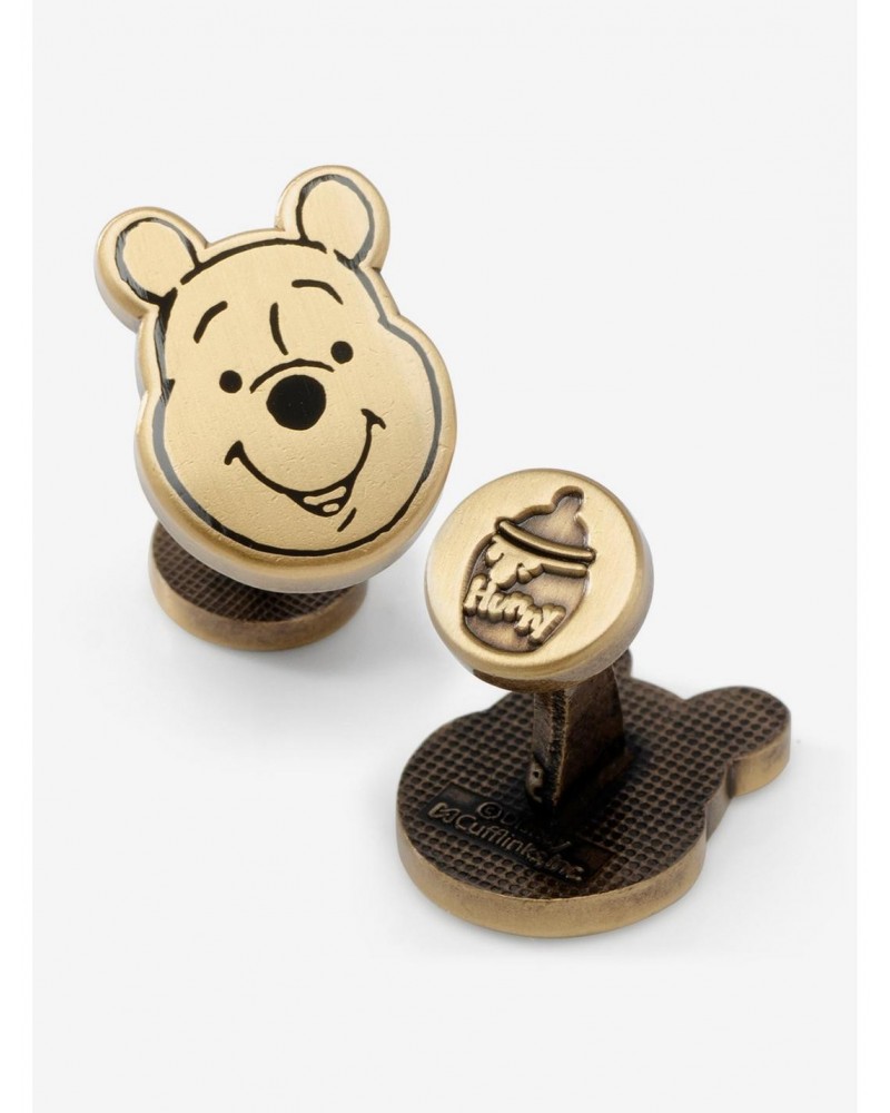 Disney Winnie The Pooh Face Gold Cufflinks $26.15 Cufflinks