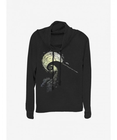 Disney The Nightmare Before Christmas Spiral Hill Jack Cowlneck Long-Sleeve Girls Top $15.72 Tops