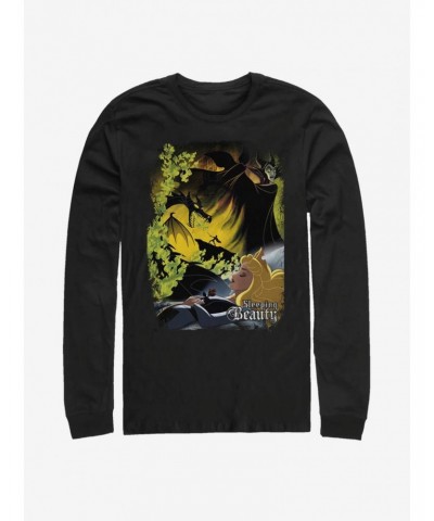 Disney Villains Maleficent Sleeping Poster Long-Sleeve T-Shirt $10.53 T-Shirts