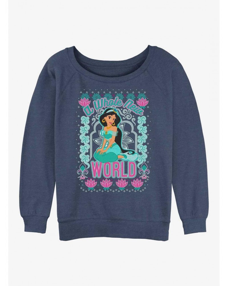 Disney Princesses Jasmine World Girls Slouchy Sweatshirt $14.76 Sweatshirts