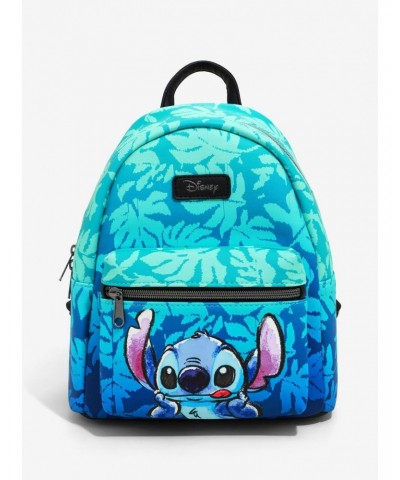 Disney Lilo & Stitch Blue Tropical Leaves Mini Backpack $22.00 Backpacks