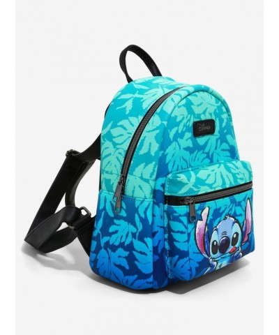 Disney Lilo & Stitch Blue Tropical Leaves Mini Backpack $22.00 Backpacks