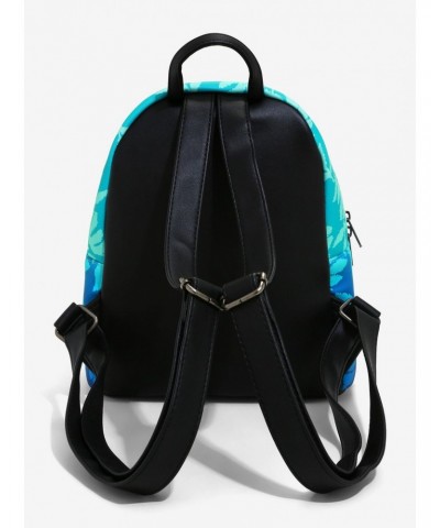 Disney Lilo & Stitch Blue Tropical Leaves Mini Backpack $22.00 Backpacks