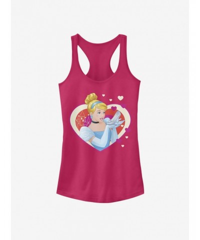 Disney Cinderella Classic Cinderella Hearts Girls Tank $8.96 Tanks