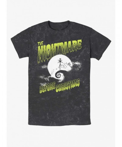 Disney The Nightmare Before Christmas Moonlit Jack Skellington Mineral Wash T-Shirt $8.03 T-Shirts