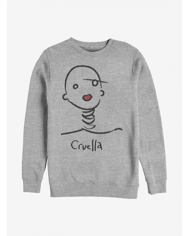 Disney Cruella Doodle Crew Sweatshirt $12.55 Sweatshirts