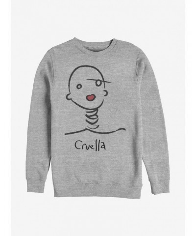 Disney Cruella Doodle Crew Sweatshirt $12.55 Sweatshirts