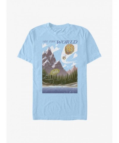 Disney Pixar Up See The World Poster T-Shirt $9.32 T-Shirts