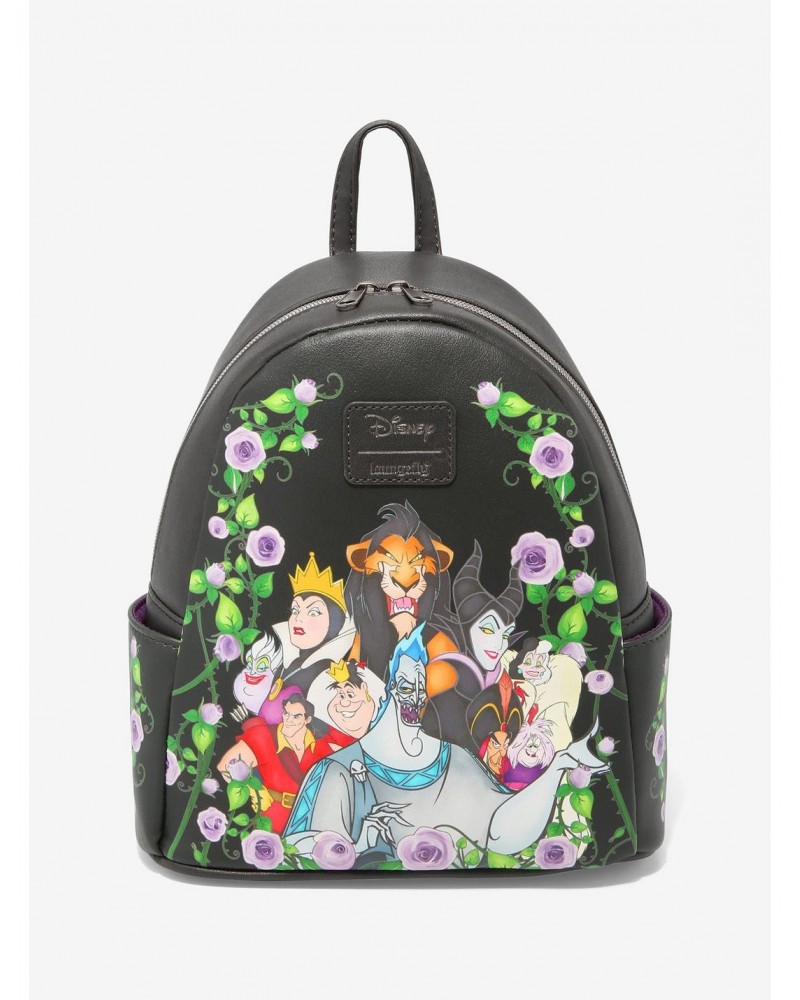 Loungefly Disney Villains Floral Mini Backpack $26.90 Backpacks