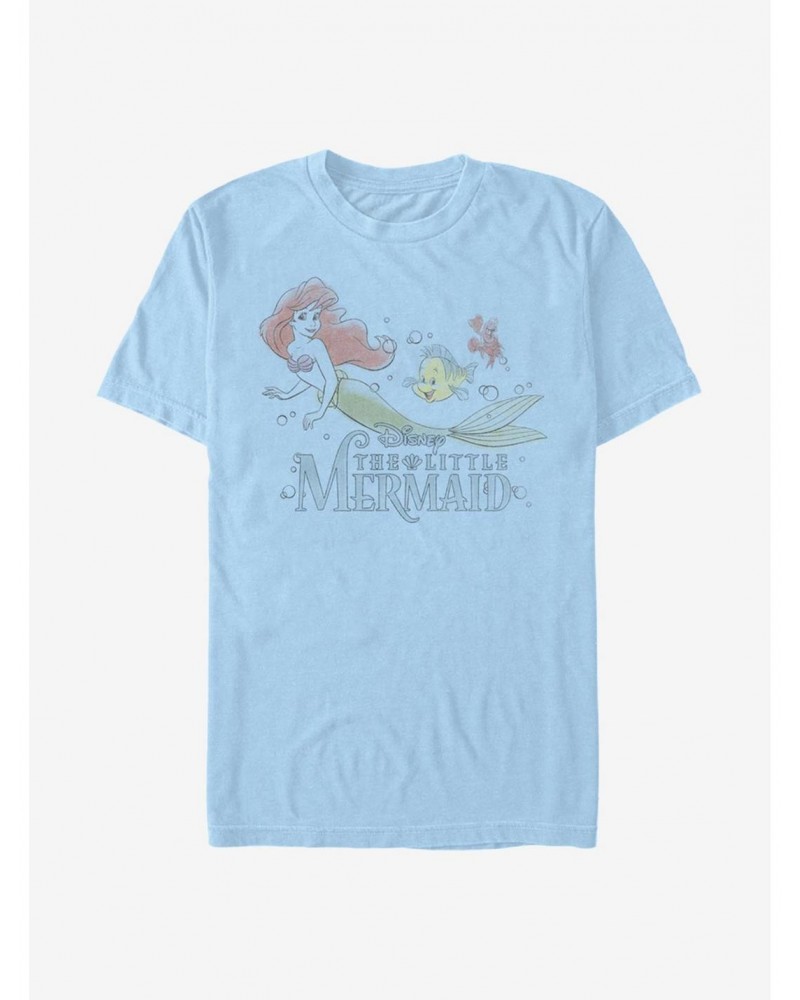 Disney The Little Mermaid Watercolor Fade Ariel T-Shirt $9.80 T-Shirts