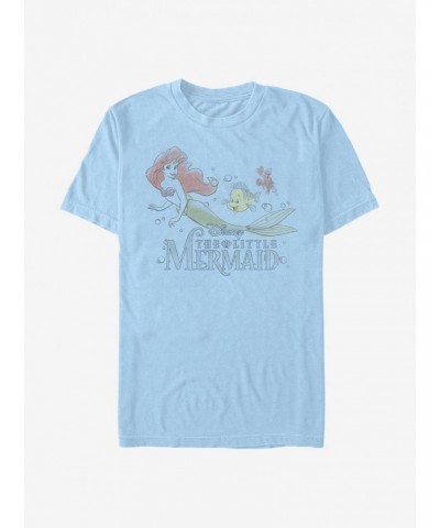 Disney The Little Mermaid Watercolor Fade Ariel T-Shirt $9.80 T-Shirts