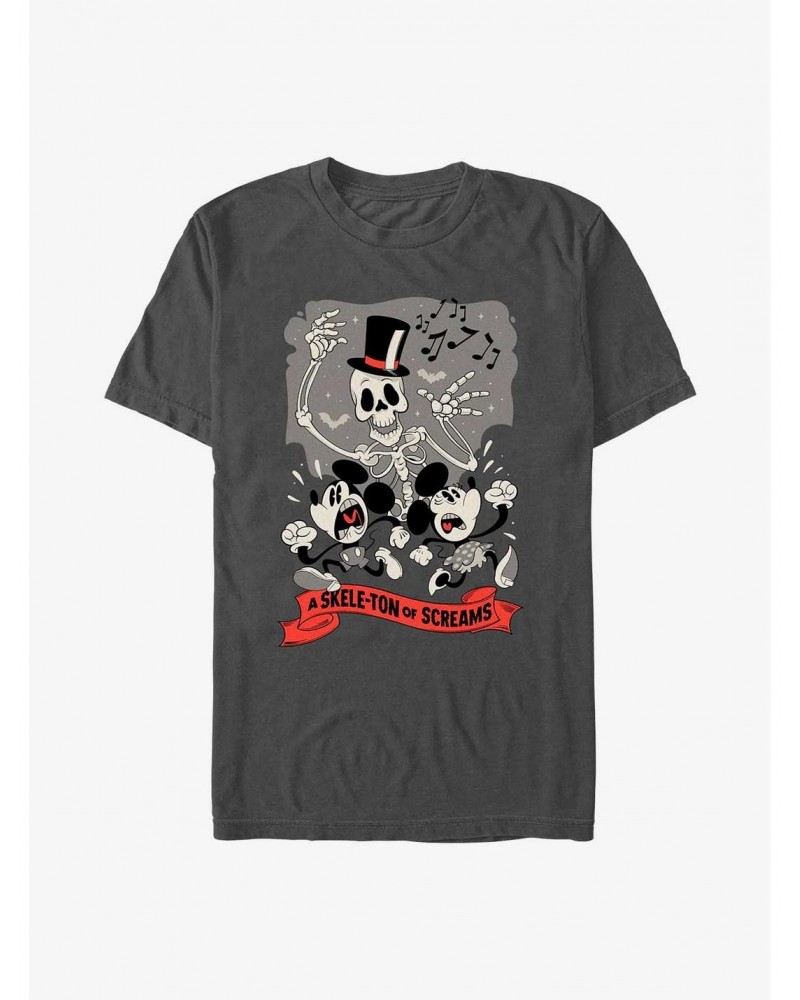 Disney Mickey Mouse A Skele-Ton of Screams Extra Soft T-Shirt $10.17 T-Shirts