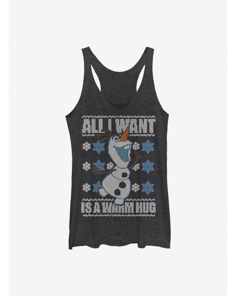 Disney Frozen Warm Hug Ugly Sweater Girls Tank $10.88 Tanks