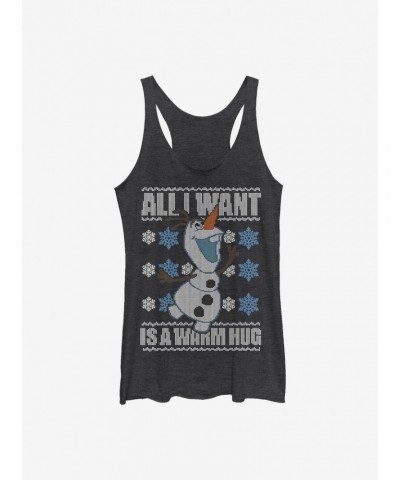 Disney Frozen Warm Hug Ugly Sweater Girls Tank $10.88 Tanks