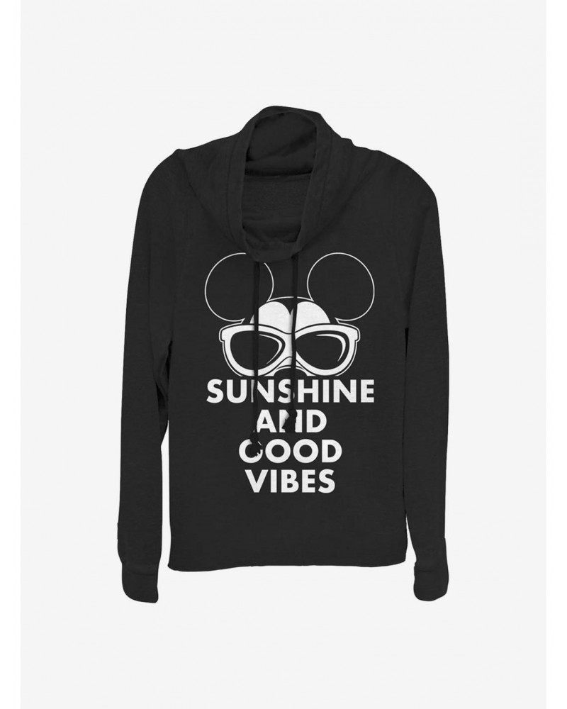 Disney Mickey Mouse Mickey Sunshine Cowlneck Long-Sleeve Girls Top $19.76 Tops