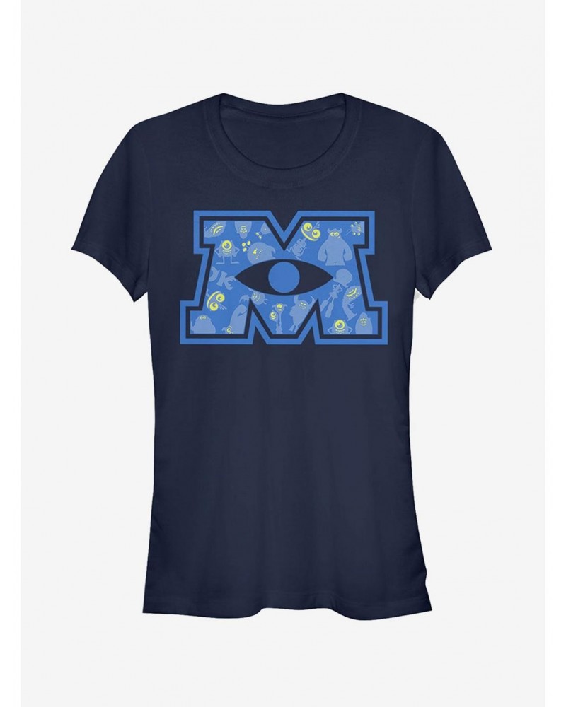 Disney Pixar Monsters Inc M Eyeball Logo Girls T-Shirt $8.47 T-Shirts