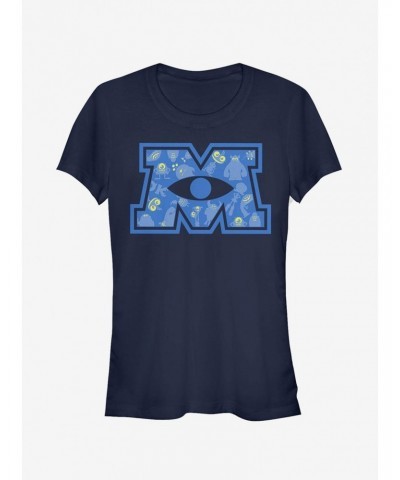 Disney Pixar Monsters Inc M Eyeball Logo Girls T-Shirt $8.47 T-Shirts