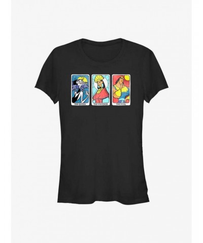 Disney The Emperor's New Groove Yzma, Kuzco, and Kronk Tarot Cards Girls T-Shirt $11.70 T-Shirts