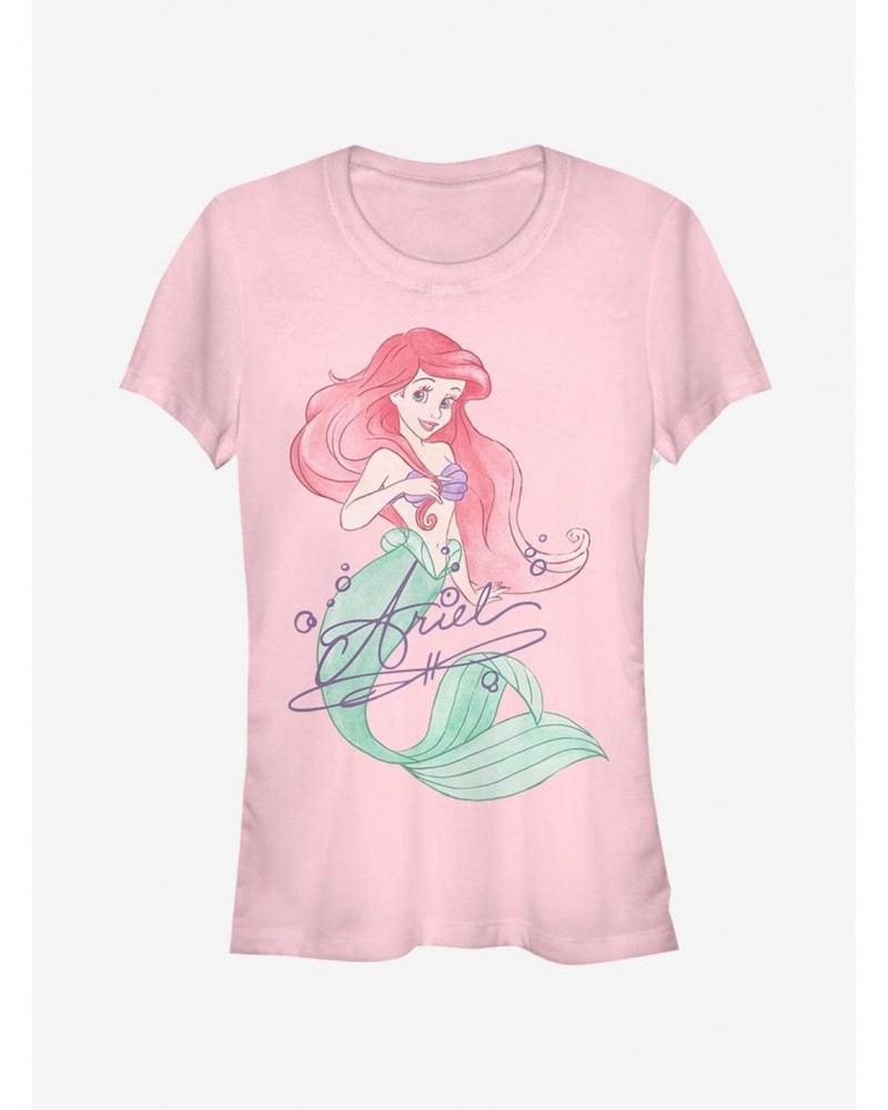 Disney The Little Mermaid Signed Ariel Girls T-Shirt $7.72 T-Shirts