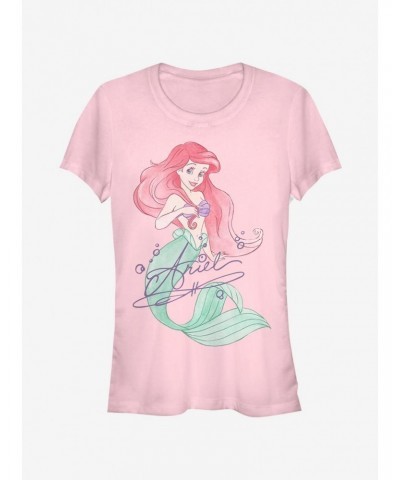 Disney The Little Mermaid Signed Ariel Girls T-Shirt $7.72 T-Shirts