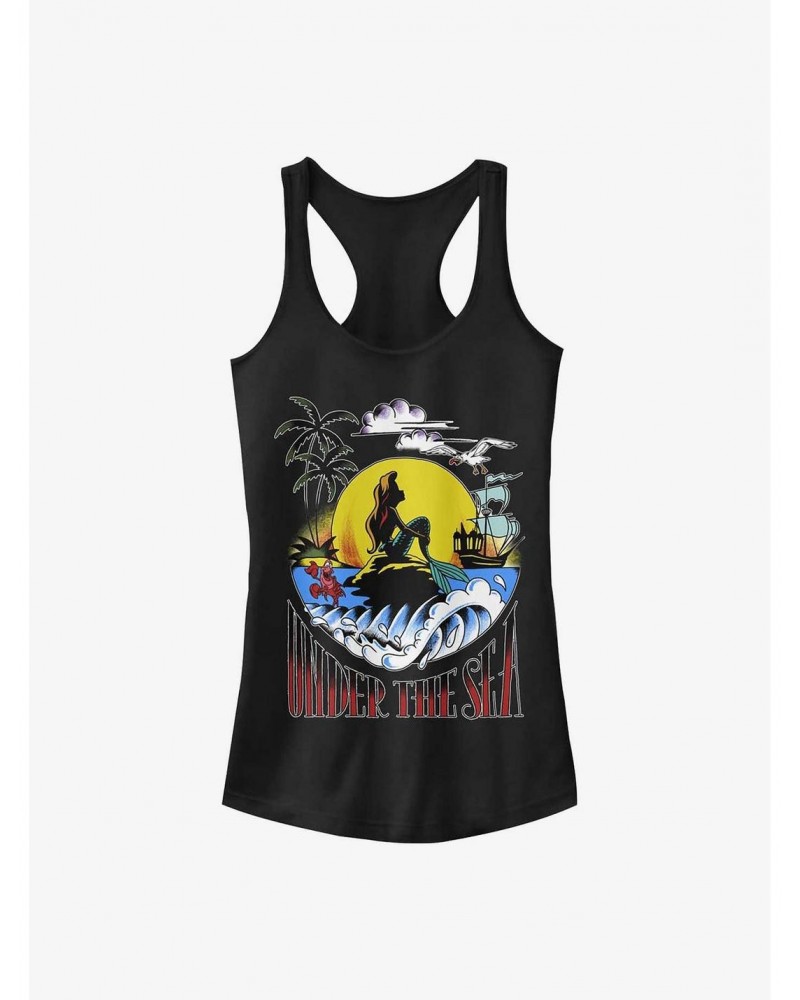 Disney The Little Mermaid Under The Sea Sunset Poster Girls Tank $11.95 Tanks