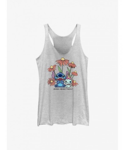 Disney Lilo & Stitch Chibi Floral Girls Tank $8.55 Tanks