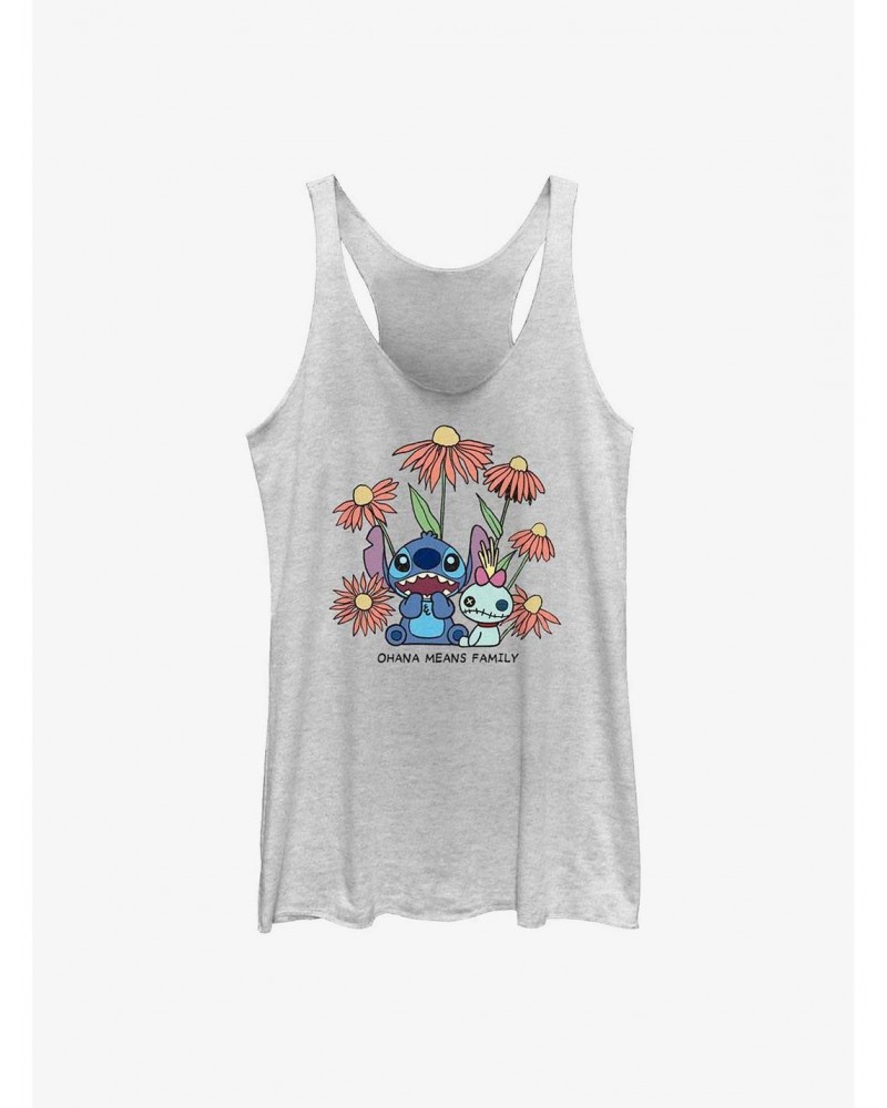 Disney Lilo & Stitch Chibi Floral Girls Tank $8.55 Tanks