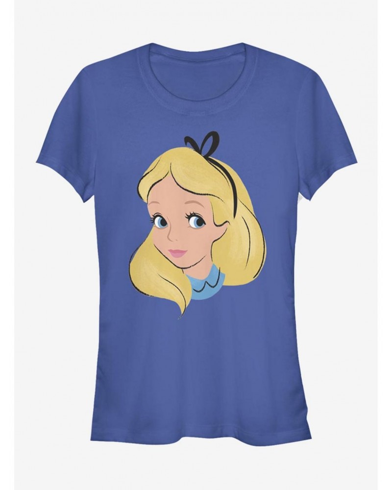 Disney Alice In Wonderland Big Face Girls T-Shirt $10.46 T-Shirts