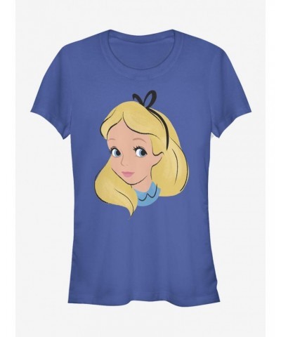 Disney Alice In Wonderland Big Face Girls T-Shirt $10.46 T-Shirts