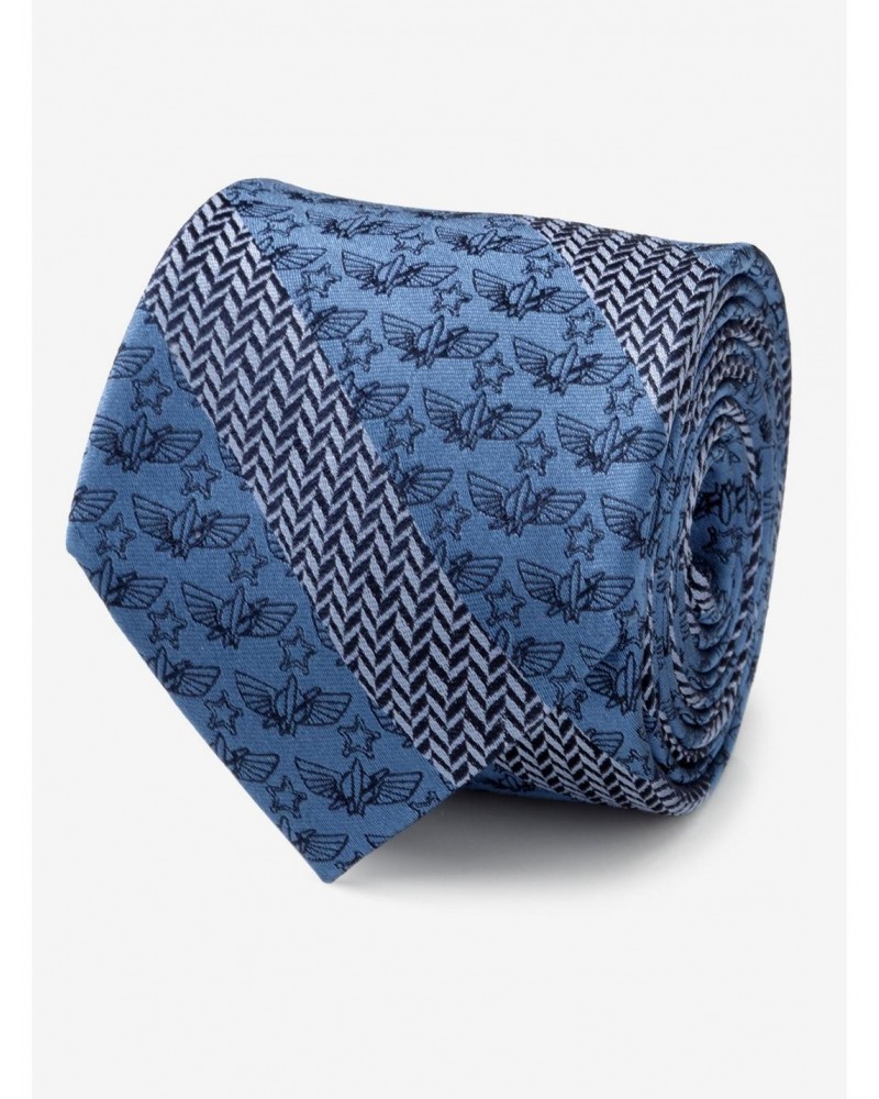 Disney Pixar Toy Story Icon Herringbone Stripe Blue Tie $27.55 Ties