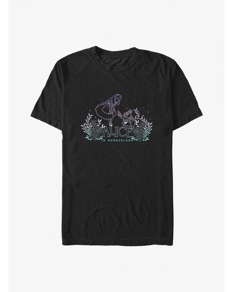 Disney Alice In Wonderland Gradient Rabbit T-Shirt $8.13 T-Shirts