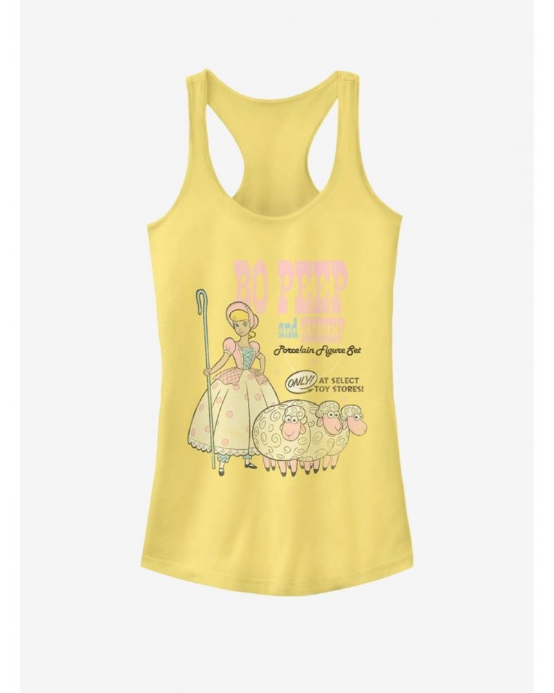 Disney Pixar Toy Story 4 Bo Peep And Sheep Girls Banana Yellow Tank Top $11.95 Tops