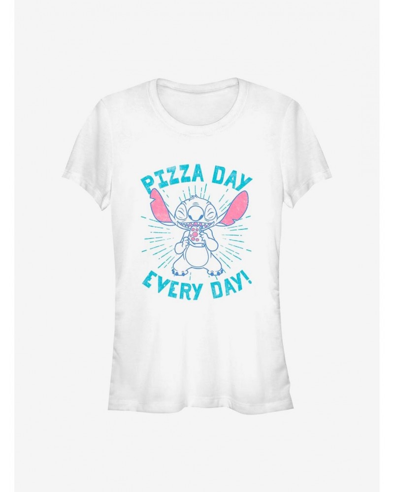 Disney Lilo & Stitch Pizza Day Every Day Girls T-Shirt $10.46 T-Shirts