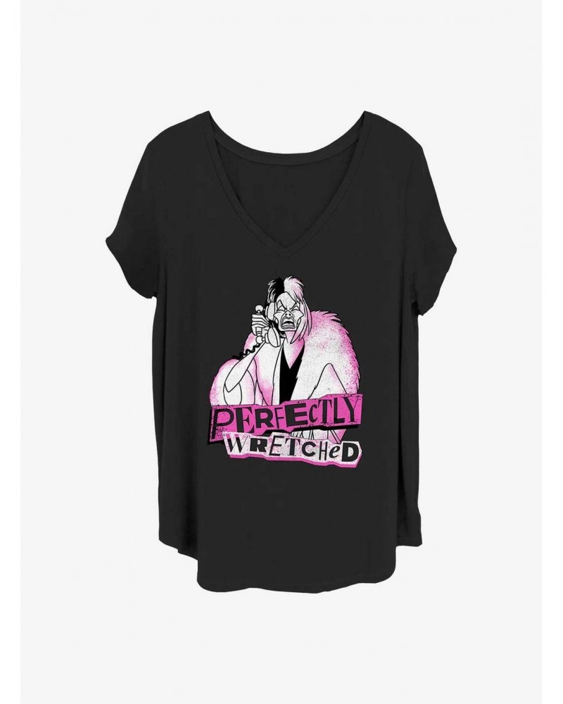 Disney Cruella Perfectly Wretched Girls T-Shirt Plus Size $11.85 T-Shirts