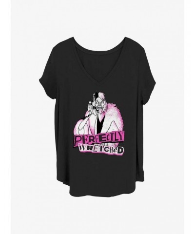 Disney Cruella Perfectly Wretched Girls T-Shirt Plus Size $11.85 T-Shirts