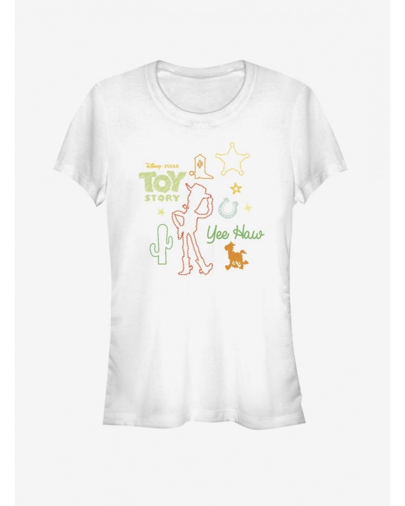 Disney Pixar Toy Story 4 Folk Story Girls White T-Shirt $7.72 T-Shirts