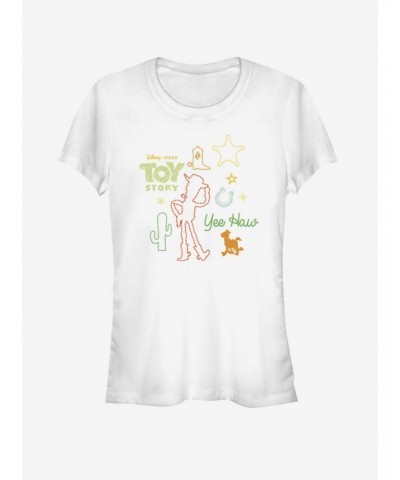 Disney Pixar Toy Story 4 Folk Story Girls White T-Shirt $7.72 T-Shirts