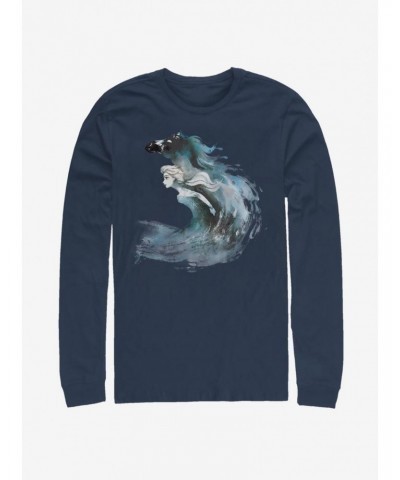 Disney Frozen 2 Watercolor Spirit Long-Sleeve T-Shirt $12.50 T-Shirts