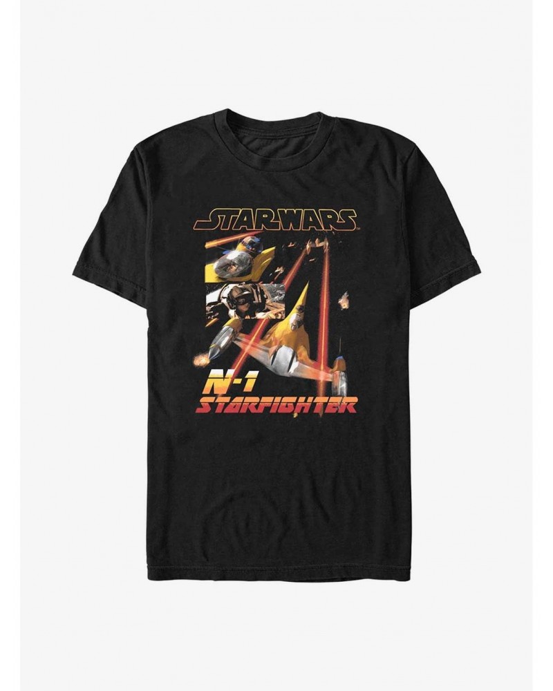 Star Wars The Book of Boba Fett N-1 Starfighter T-Shirt $8.37 T-Shirts