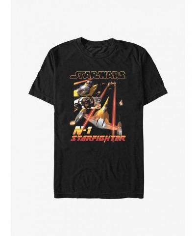 Star Wars The Book of Boba Fett N-1 Starfighter T-Shirt $8.37 T-Shirts