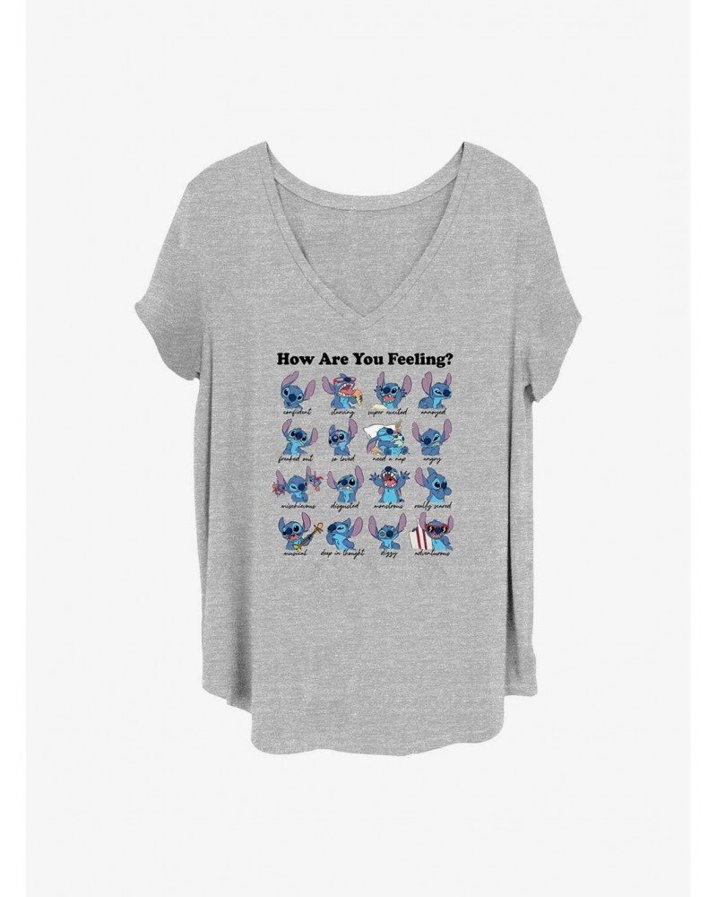 Disney Lilo & Stitch Moods of Stitch Girls T-Shirt Plus Size $9.54 T-Shirts