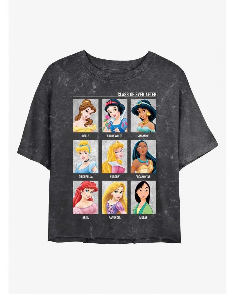 Disney Princesses Class of Ever After Mineral Wash Crop Girls T-Shirt $10.40 T-Shirts