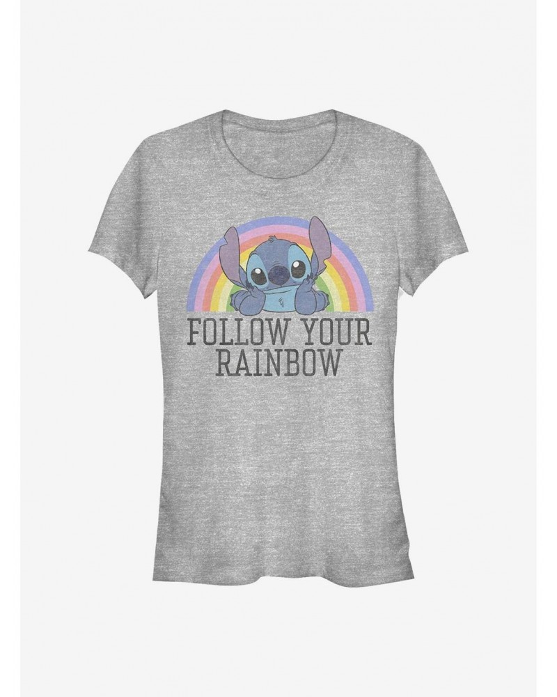 Disney Lilo & Stitch Rainbow Girls T-Shirt $9.71 T-Shirts