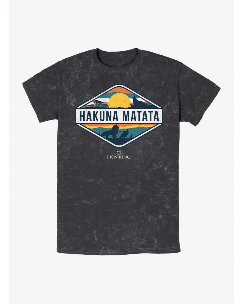 Disney The Lion King Hakuna Matata Emblem Mineral Wash T-Shirt $8.81 T-Shirts