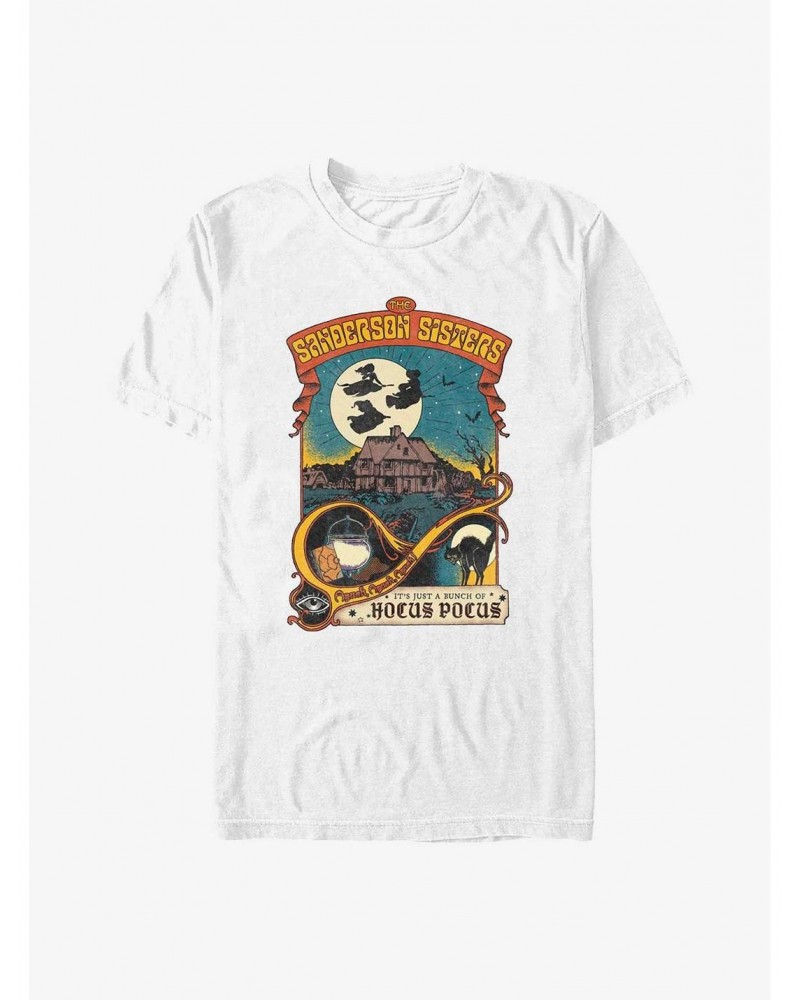 Disney Hocus Pocus Night Time Fly Poster T-Shirt $7.89 T-Shirts