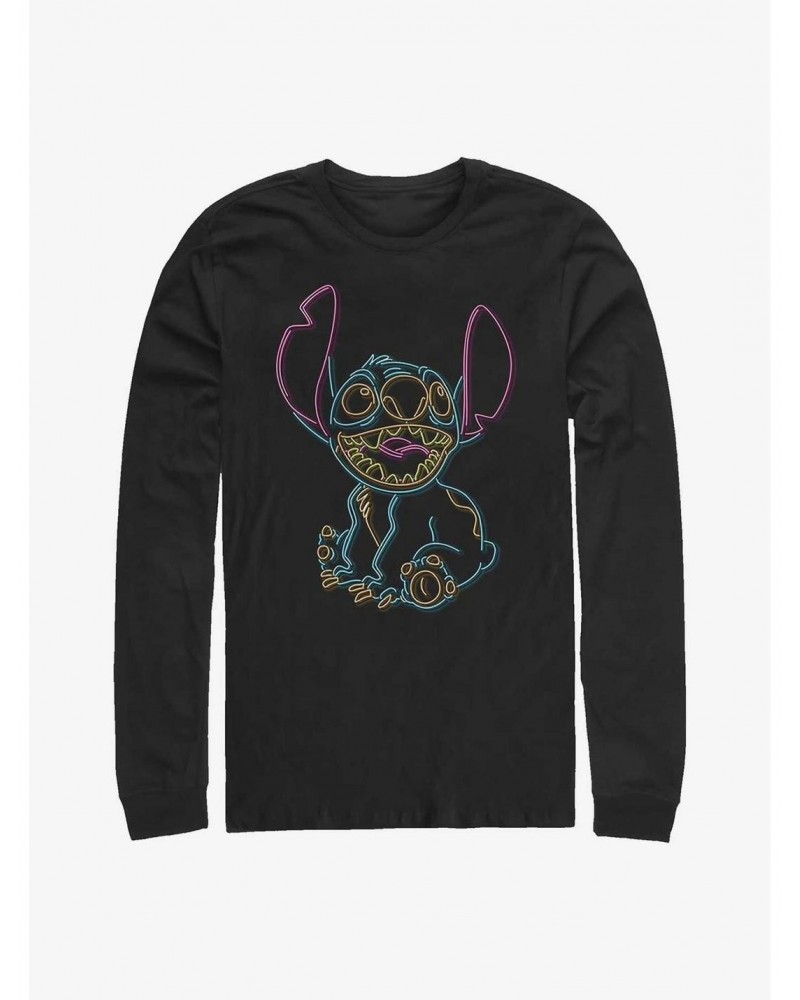 Disney Lilo & Stitch Neon Stitch Long-Sleeve T-Shirt $11.19 T-Shirts