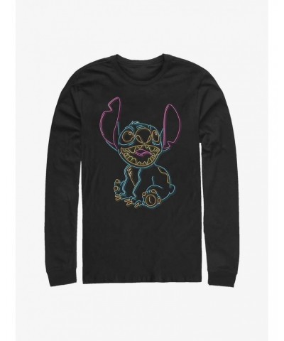 Disney Lilo & Stitch Neon Stitch Long-Sleeve T-Shirt $11.19 T-Shirts