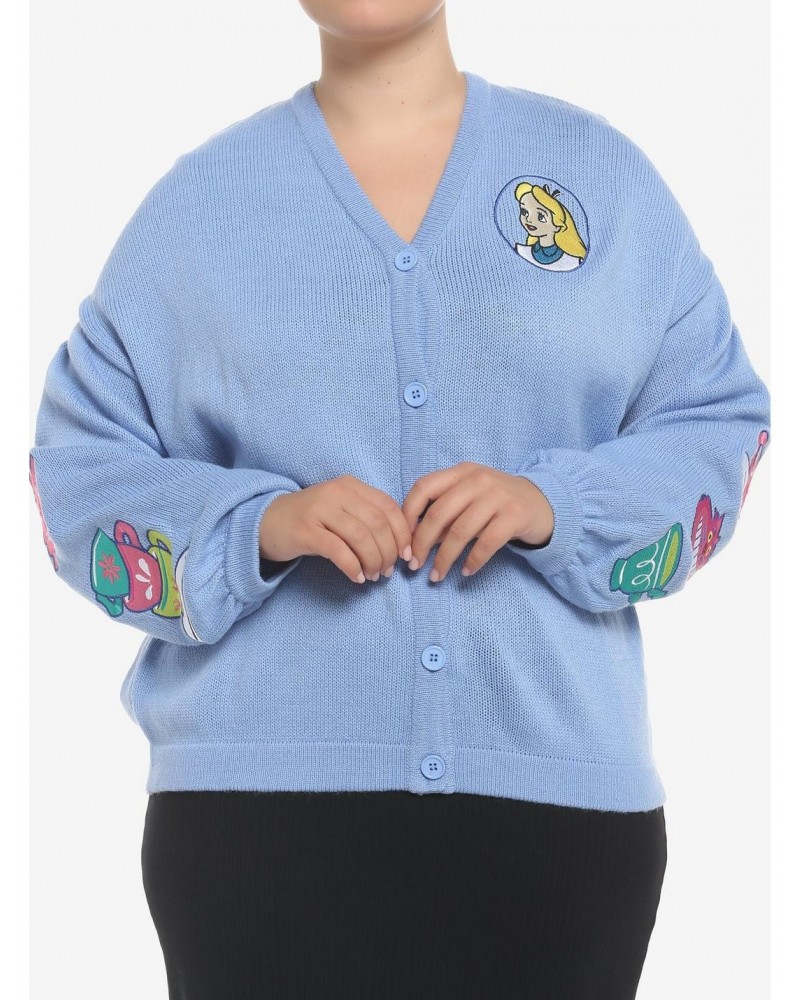 Disney Alice In Wonderland Embroidered Girls Cardigan Plus Size $12.72 Cardigans